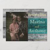 ターコイズスプ素朴ラッシュ日付1を保存 セーブザデート (正面/裏面)