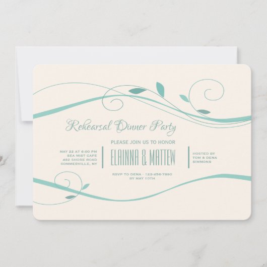ターコイズスワーズ招待状 招待状 (正面)