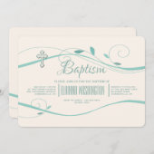 ターコイズスワーズ招待状 招待状 (正面/裏面)