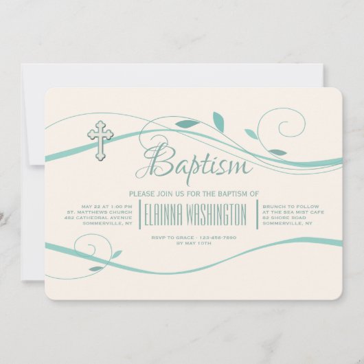 ターコイズスワーズ招待状 招待状 (正面)