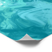 ターコイズスワール抽象芸術アートプリント ポスター (角)