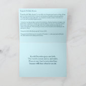 ターコイズス落ちたキーストーン12月誕生日 カード (内部)