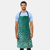 ターコイズセラミックタイル壁テクスチャ要旨要約、archit エプロン (着用した状態)