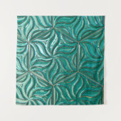 ターコイズセラミックタイル壁テクスチャ要旨要約、archit タペストリー (正面(横))