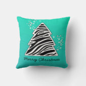 ターコイズゼブラクリスマス クッション (裏面)
