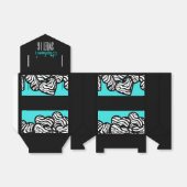 ターコイズゼブラハートスウィート16誕生日お気に入り フェイバーボックス (折り畳みなし)