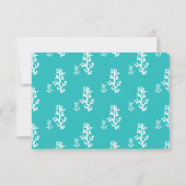 ターコイズゼブラフィッシュの結婚式返信カード 出欠カード (裏面)