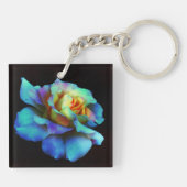 ターコイズタイ染色バラキーチェーン キーホルダー (裏面)