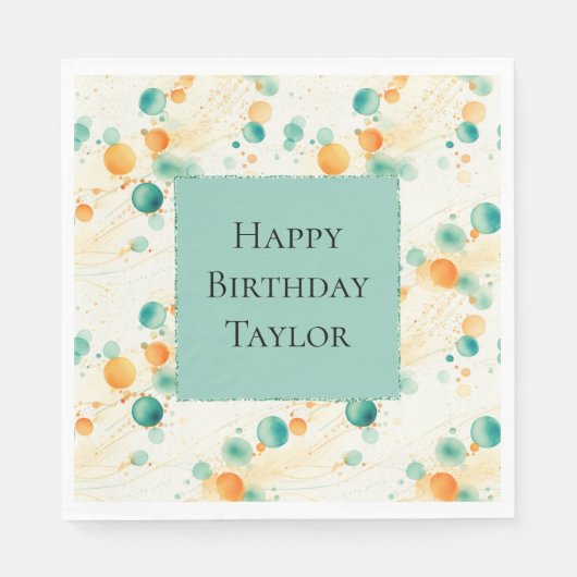 ターコイズタンゲリンサークル スタンダードランチョンナプキン (正面)