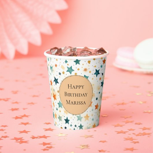 ターコイズタンゲリンスターズ 紙コップ (インサイチュ)