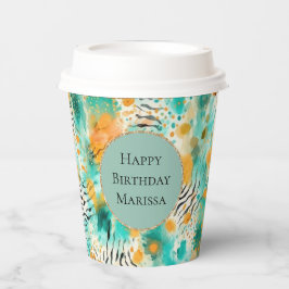 ターコイズタンゲリンゼブラ 紙コップ