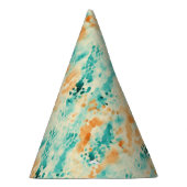 ターコイズタンゲリン動物抽象芸術誕生日 パーティーハット (右)