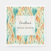 ターコイズタンゲリン抽象芸術ジュエルブライダルシャワー スタンダードランチョンナプキン (正面)