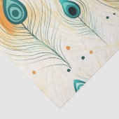 ターコイズタンジェリンシックピーコックフェザー 薄葉紙 (詳細)