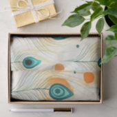 ターコイズタンジェリンシックピーコックフェザー 薄葉紙 (ギフト)