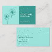 ターコイズタンデリオンウィッシュズビジネスカード アドバイスカード (正面/裏面)