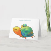 ターコイズタートルズグリーティングカード(カスタマイズ可能) カード (裏面)