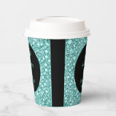 ターコイズダイヤモンドとハート周年記念紙Cu 紙コップ (左)