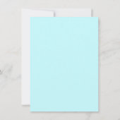 ターコイズダイヤモンドクロス女の子ターコイズブルー初聖体拝領 招待状 (裏面)