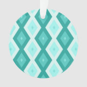 ターコイズダイヤモンドパターン オーナメント (正面)