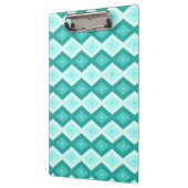 ターコイズダイヤモンドパターン クリップボード (左)