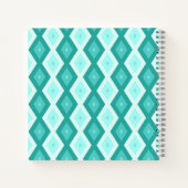 ターコイズダイヤモンドパターン ノートブック (裏面)