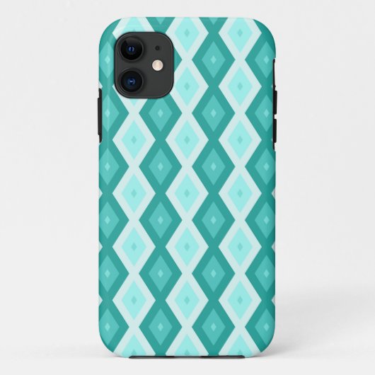ターコイズダイヤモンドパターン Case-Mate iPhoneケース (裏面)
