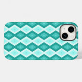 ターコイズダイヤモンドパターン Case-Mate iPhoneケース (裏面 (横))