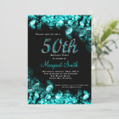 ターコイズダイヤモンド50thバーツデイパーティー招待状 招待状 (スタンド正面)