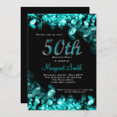 ターコイズダイヤモンド50thバーツデイパーティー招待状 招待状 (正面/裏面)