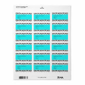 ターコイズダマスウェディング住所 シール (フルシート)