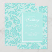 ターコイズダマスクの招待状 招待状 (正面/裏面)