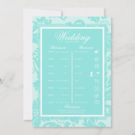 ターコイズダマスクの行程表 行程表 招待状