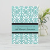 ターコイズダマスク 25周年パーティー招待状 招待状 (スタンド正面)