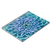 ターコイズダリアフラワーマクロの背景 ノートブック (左側)