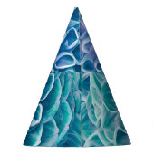 ターコイズダリアフラワーマクロの背景 パーティーハット (裏面)