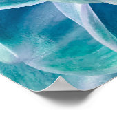 ターコイズダリアフラワーマクロの背景 ポスター (角)