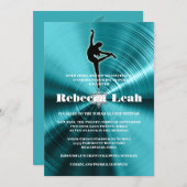 ターコイズダンス踊りダンサーバルミツワー 招待状 (正面/裏面)