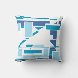 ターコイズダークアンドライトブルーサウスウエストアートルック クッション