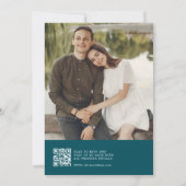 ターコイズツー フォト 手書き ウェディング インビテーション (裏面)