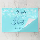 ターコイズティール（緑がかった色）アゲイト甘い16誕生日を追加da ペーパーパッド (折り畳み)