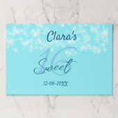 ターコイズティール（緑がかった色）アゲイト甘い16誕生日を追加da ペーパーパッド (正面)