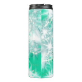 ターコイズティール（緑がかった色）アゲートアクアモノグラム追加文字 タンブラー (裏面)