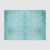 ターコイズティール（緑がかった色）クラシックバロックエレガント動揺して 薄葉紙 (正面)