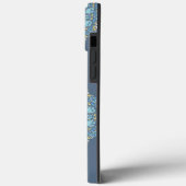 ターコイズティール(緑がかった色)ブルーアンイエローマンダラアートパターン Case-Mate iPhoneケース (裏面 / 左)