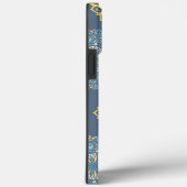 ターコイズティール(緑がかった色)ブルーアンイエローマンダラアートパターン Case-Mate iPhoneケース (裏面 / 右)