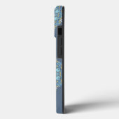 ターコイズティール(緑がかった色)ブルーアンイエローマンダラアートパターン Case-Mate iPhoneケース (裏面 / 左)