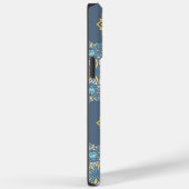 ターコイズティール（緑がかった色）ブルーアンイエローマンダラアートパターン Case-Mate iPhoneケース (裏面 / 右)