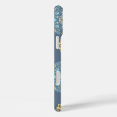 ターコイズティール（緑がかった色）ブルーアンイエローマンダラアートパターン Case-Mate iPhoneケース (裏面 / 右)