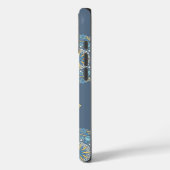 ターコイズティール（緑がかった色）ブルーアンイエローマンダラアートパターン Case-Mate iPhoneケース (裏面 / 左)